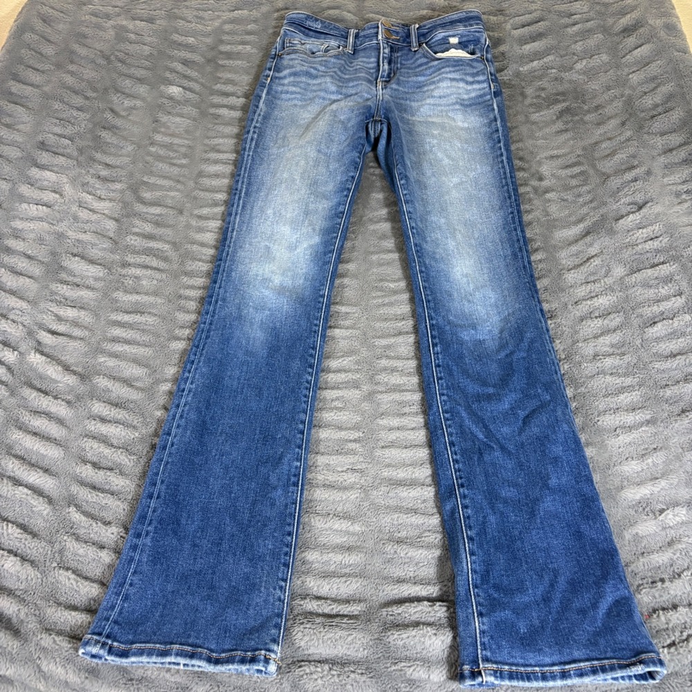 BKE Stella Mid-Rise Slim Fit Tailored Bootcut Jeans Blue 31x35.5 Stretch AR692